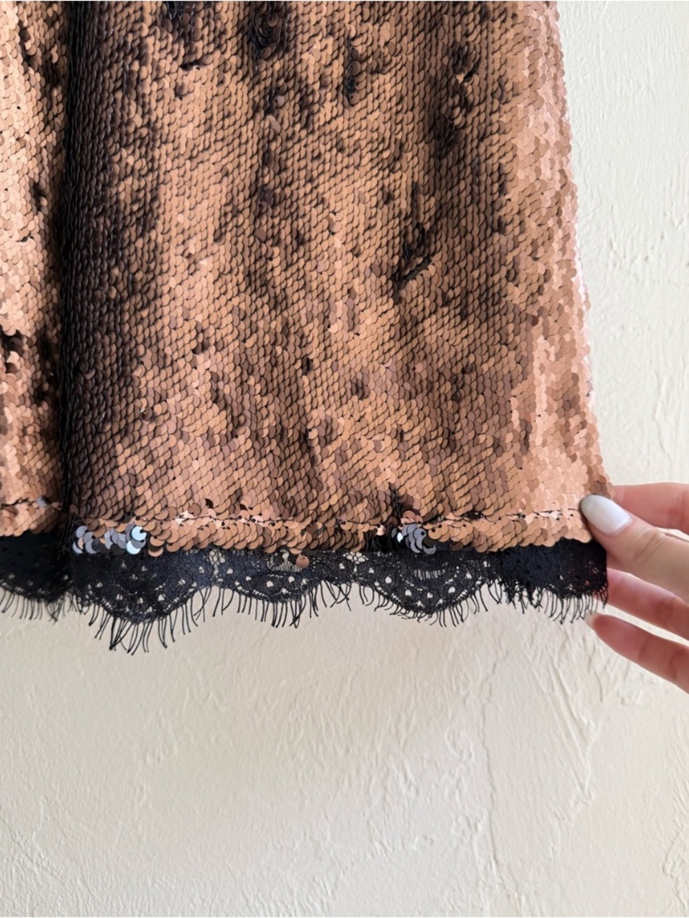 Free People Bronze Sequin Slip Dress - Picture 4 of 8